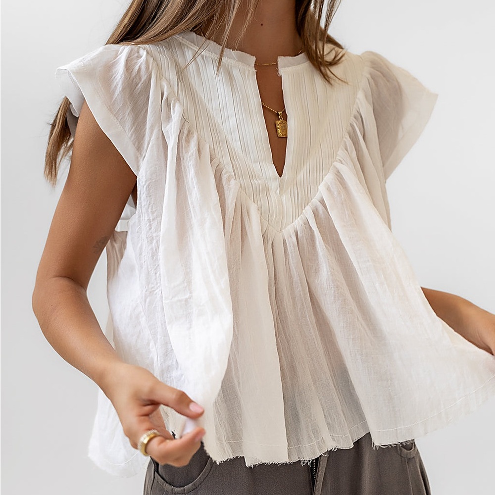 Bohme Leia Blouse in Cream Medium